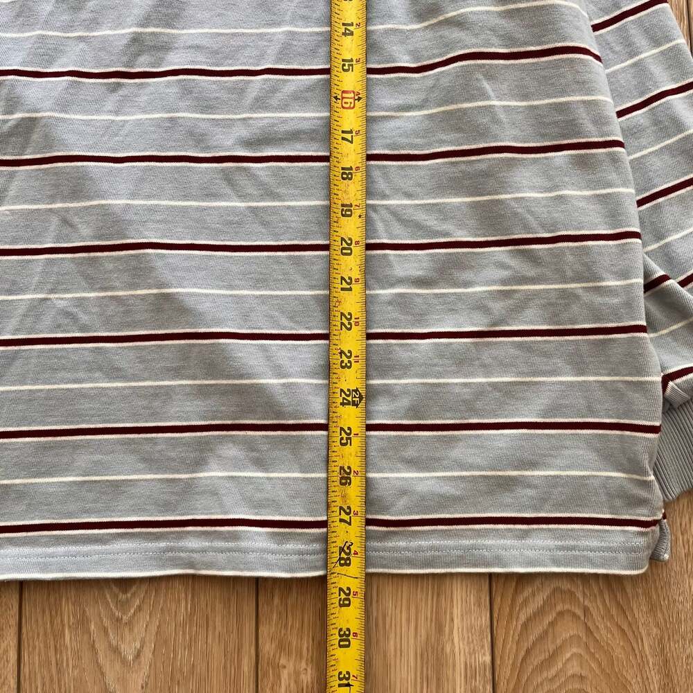 Damson Madder Remie Striped Long Sleeve Rugby Polo Shirt - Picture 6 of 8